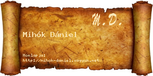 Mihók Dániel névjegykártya